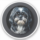 Sticker tzu shih noir (Devant)