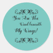 Sticker u bent de Wind onder Mijn Citaat van Winge (Voorkant)