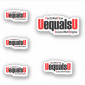Sticker U = U - VIH indétectable - Science pas Stigmatisme (Devant)
