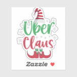 Sticker Uber Claus Funny Santa Family Matching Gift<br><div class="desc">christmas, santa, winter, funny, claus, family, gift, uber, driver, christmascostume</div>