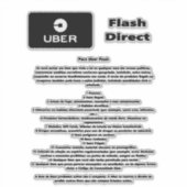 Sticker Uber Flash Direct Diretrizes (Devant)