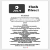Sticker Uber Flash Direct Diretrizes (Feuille)