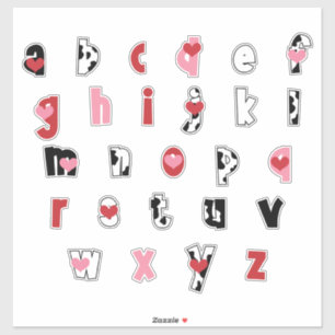 Sticker Udderly Love [alphabet minuscule]