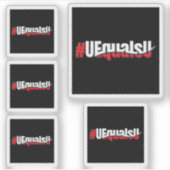 Sticker UEqualsU VIH Indétectable Art non transmettable (Devant)