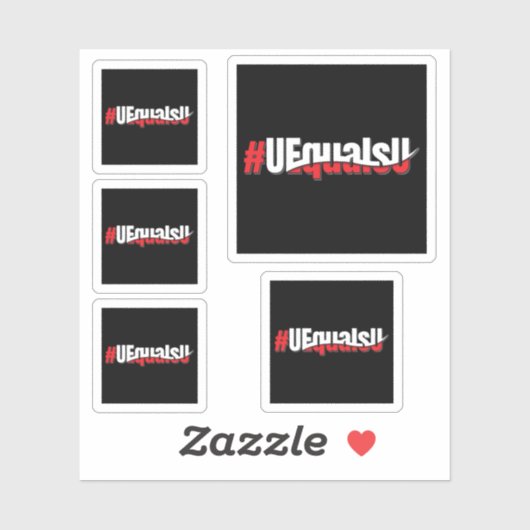 Sticker UEqualsU VIH Indétectable Art non transmettable (Feuille)