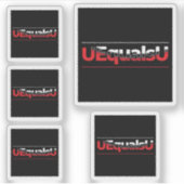 Sticker UEqualsU VIH Typographie indétectable Art (Devant)