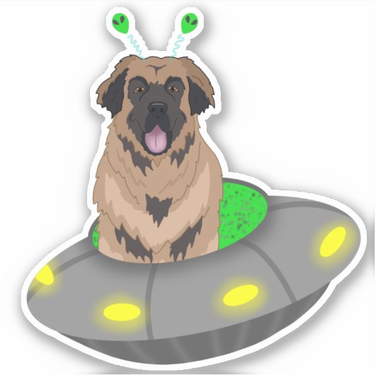 Sticker UFO Leonberger (Devant)