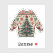 Sticker Ugly Christmas Sweater (Feuille)