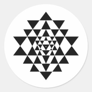 Sticker uit de Sri Lankaanse zwarte & witte ronde