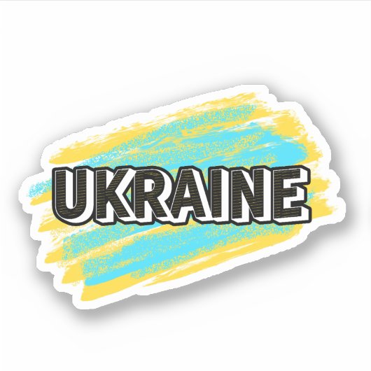Sticker Ukraine (Devant)