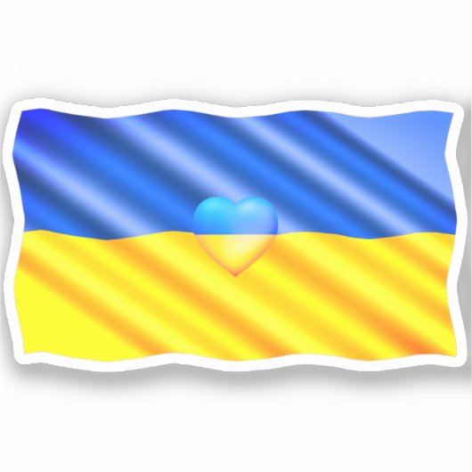 Sticker Ukraine couleurs drapeau ukrainien (Recto)