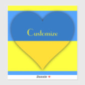 Sticker Ukraine Drapeau bleu jaune Thunder_Cove (Feuille)