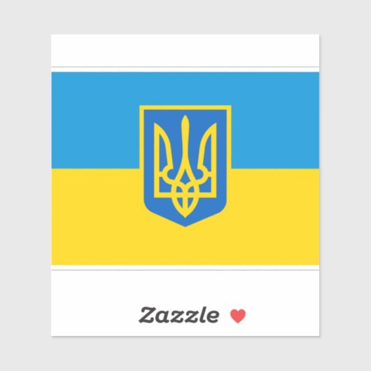 Sticker Ukraine, drapeau ukrainien (Feuille)
