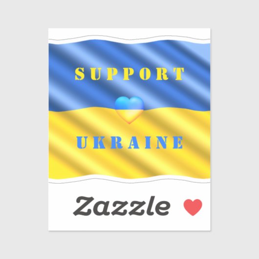Sticker Ukraine drapeau ukrainien - Liberté (Feuille)