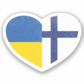 Sticker Ukraine Finlande Finlande Finlande Finlande Drapea (Recto)