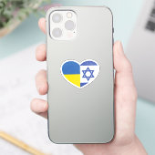 Sticker Ukraine Israël Israël Israël drapeau d'amour du co (Téléphone)