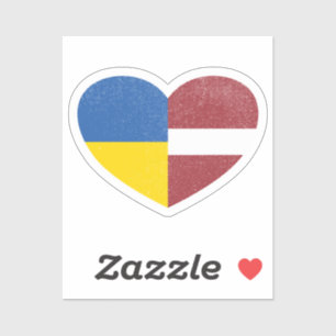 Sticker Ukraine Lettonie Lettonie Lettonie Lettonie Drapea