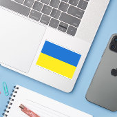 Sticker Ukraine Patriotic (Ordinateur portable avec iPhone)