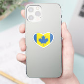 Sticker Ukraine Ukraine Canada Drapeau canadien d'amour du (Téléphone)