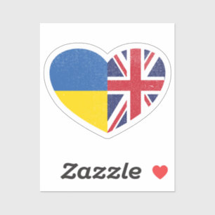 Sticker Ukraine Ukraine UK Royaume-Uni British Heart