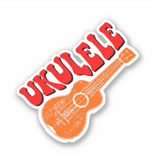 Sticker Ukulele Texte Super (Devant)