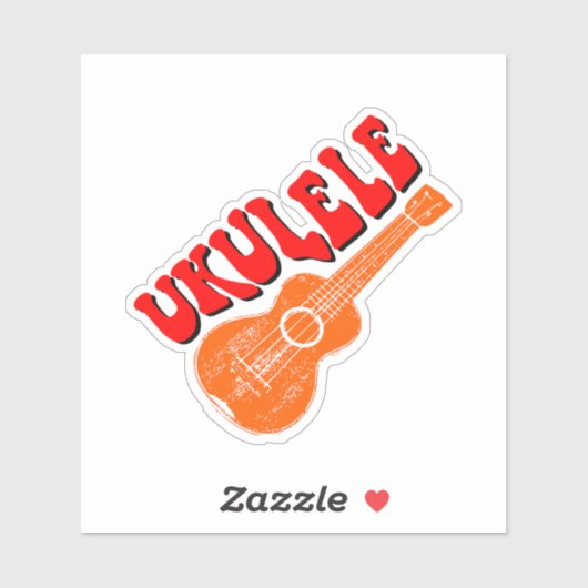 Sticker Ukulele Texte Super (Feuille)