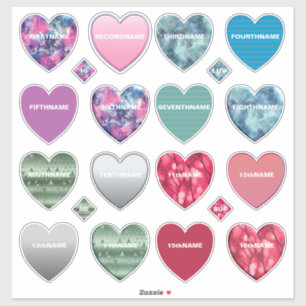 Sticker Ultimate 16 Nom Collection Coeurs