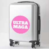 Sticker Ultra MAGA femmes roses pour Trump (Sur valise)