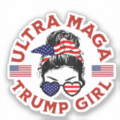 Sticker Ultra Maga Trump Girl (Recto)