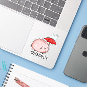 Sticker Um-cerveau-lla Funny Brain Puns (Ordinateur portable avec iPhone)