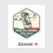 Sticker Umbrail pass Alpes frontalières Italie-Suisse (Feuille)