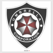 Sticker Umbrella Corp Shield (Feuille)