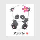 Sticker Un adorable panda (Feuille)