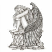 Sticker Un ange endormi sur la pierre (Devant)