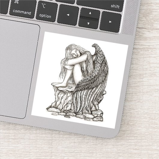 Sticker Un ange endormi sur la pierre (Détail)