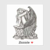 Sticker Un ange endormi sur la pierre (Feuille)