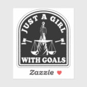 Sticker Un Avocat Étudiant Drôle Juste Une Fille Avec Des (Feuille)