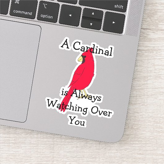 Sticker Un Cardinal Veille Toujours Sur Vous (Détail)