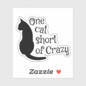 Sticker Un chat court de fou (Feuille)