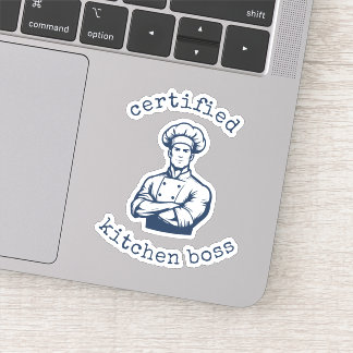 Sticker Un chef au style de bande dessinée en couleur de l