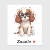Sticker Un chien mignon King Charles Spaniel COPY (Feuille)