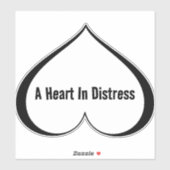 STICKER UN COEUR EN DÉTRESSE (Feuille)
