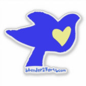 Sticker un coeur pour l'Ukraine (Devant)