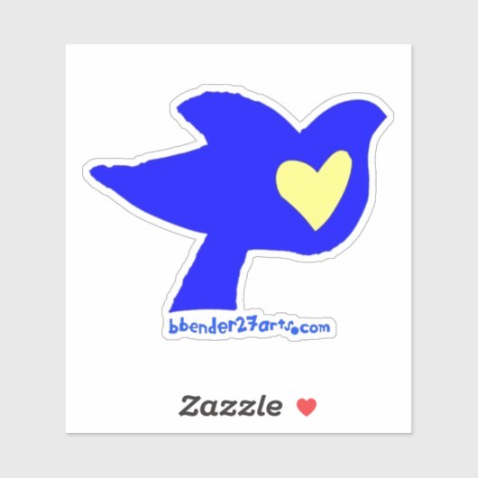 Sticker un coeur pour l'Ukraine (Feuille)