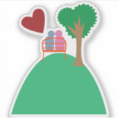 Sticker Un couple en rendez-vous (Devant)