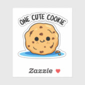 Sticker Un Cute Cookie Funky Food Pun (Feuille)