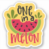 Sticker Un dans un jeu de pastèque Melon (Devant)