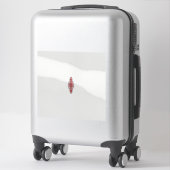 Sticker un design de motif rouge et blanc (Sur valise)