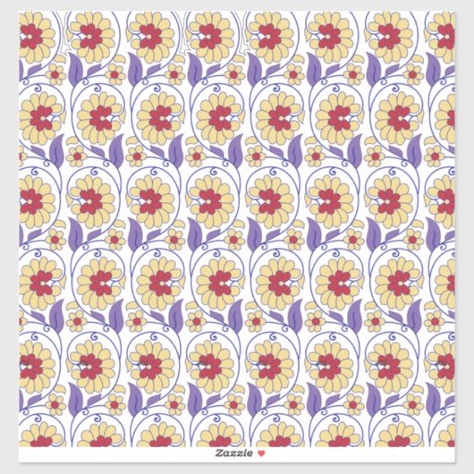 Sticker Un design dynamique avec création jaune et orange (Feuille)