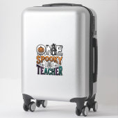 Sticker Un design vectoriel Halloween d'un professeur effr (Sur valise)